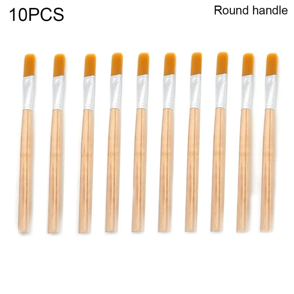 10 pieces of wood handle small brush electronic products to remove dust computer keyboard motherboard cleaning tool soft hair