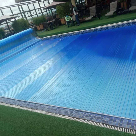 Swimming Pool Automatic Shutter Motorized Cover,polycarbonate automated swimming pool covers