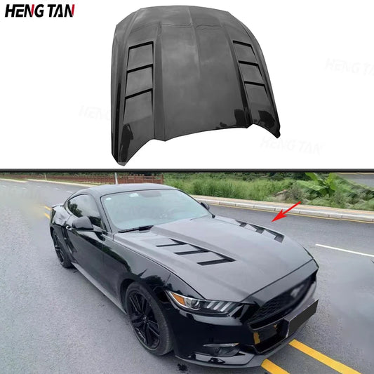 Carbon Fiber For Ford Mustang 2015-2017 AC Style Car Front Bumper Engine Hood Bonnet Vent Cover Parts Upgrade Body kit