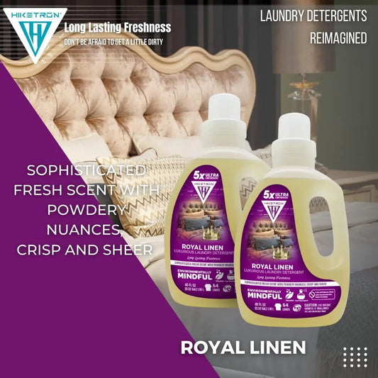 5X Ultra Concentrated Long Lasting Scented Liquid Laundry Detergent Removes Tough Stains Machine Friendly Royal Linen