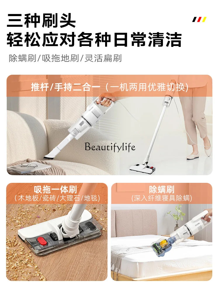 Large Suction Household Small Washing, Mopping and Suction All-in-One Machine High-Power Ultra-Quiet Strong Mites Instrument