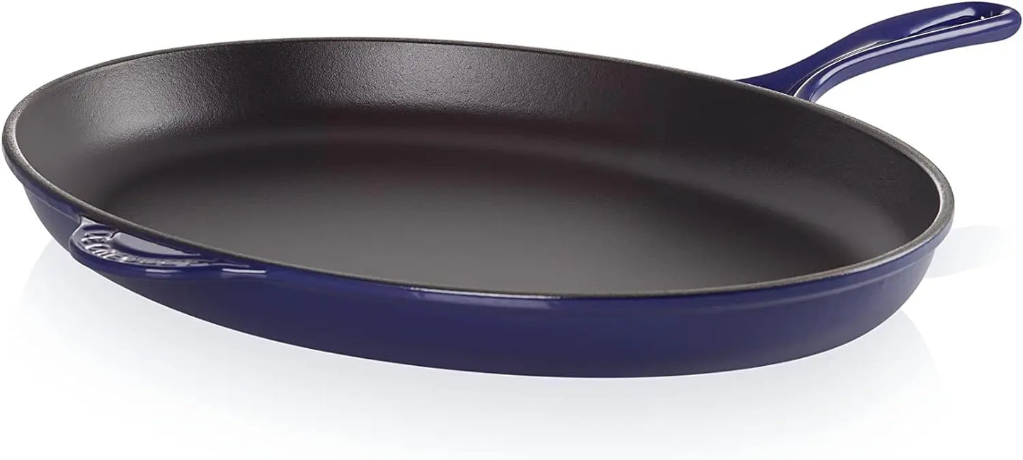 Le Creuset Enameled Cast-Iron 15.75 Inch Oval Skillet, Indigo