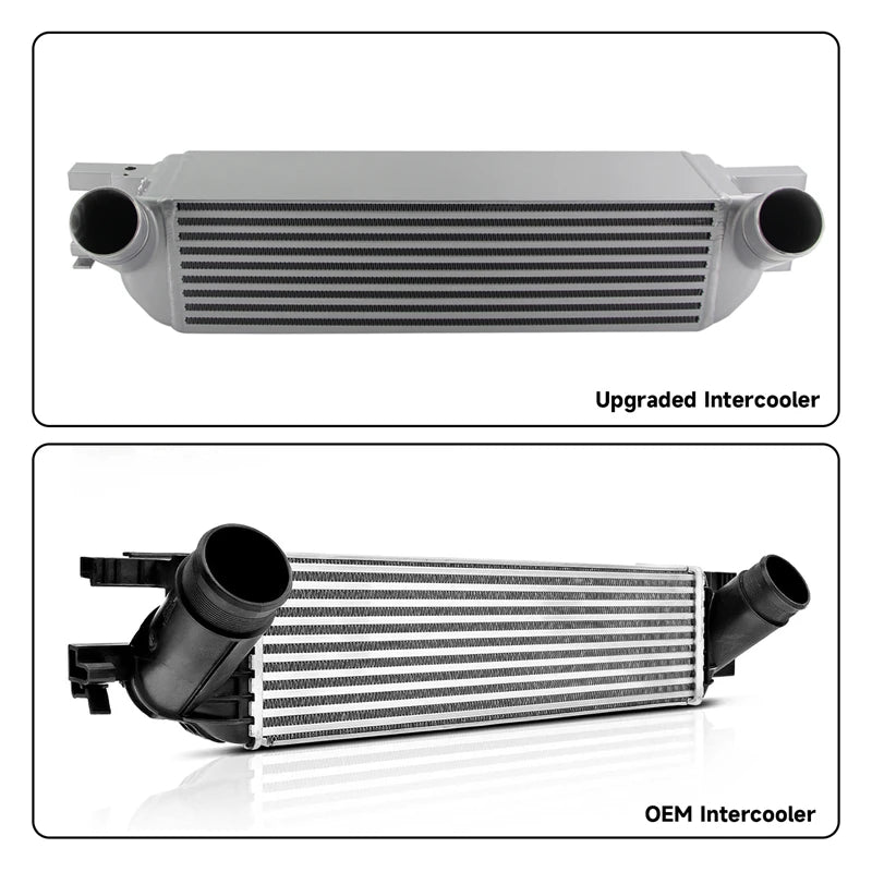 Front-Mount Performance Intercooler Fits for Ford Mustang 2.3L EcoBoost 2015+ Black/Silver