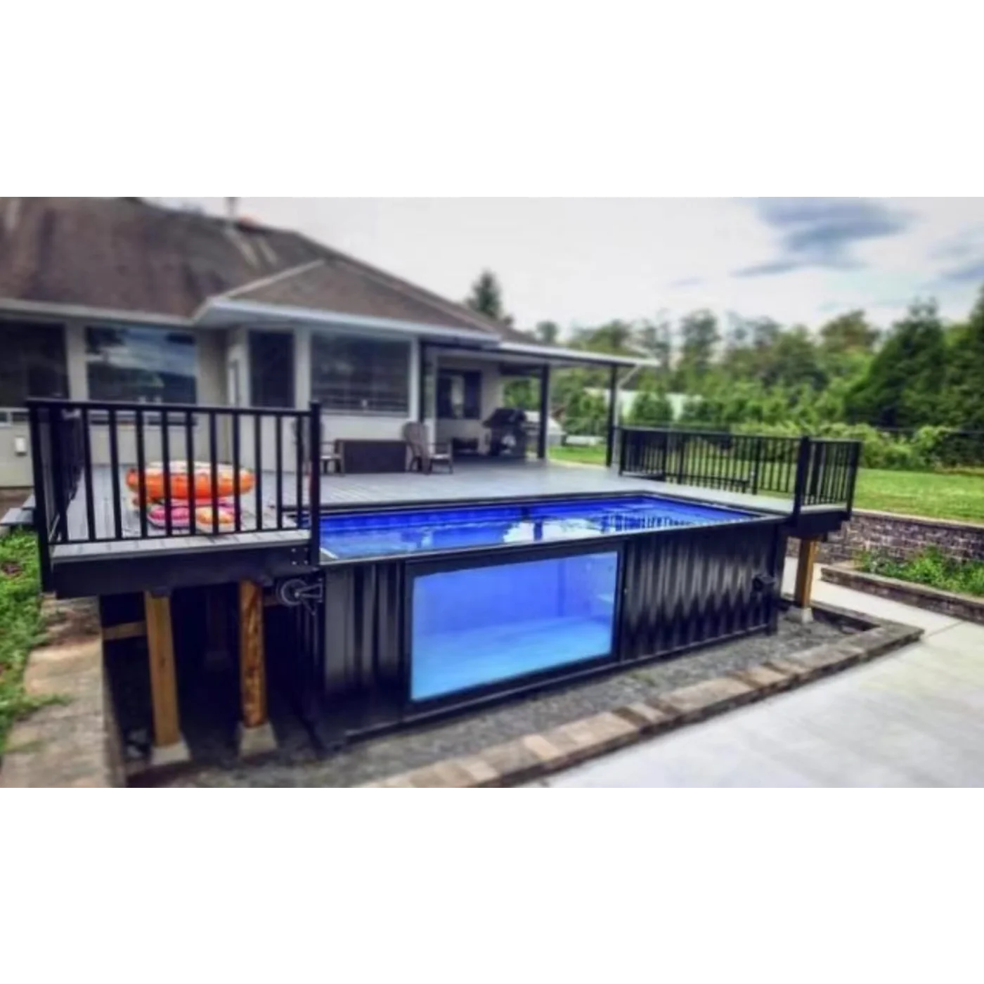 Wholesale house  customized modular shipping container swimming pool 20ft 40ft pool container