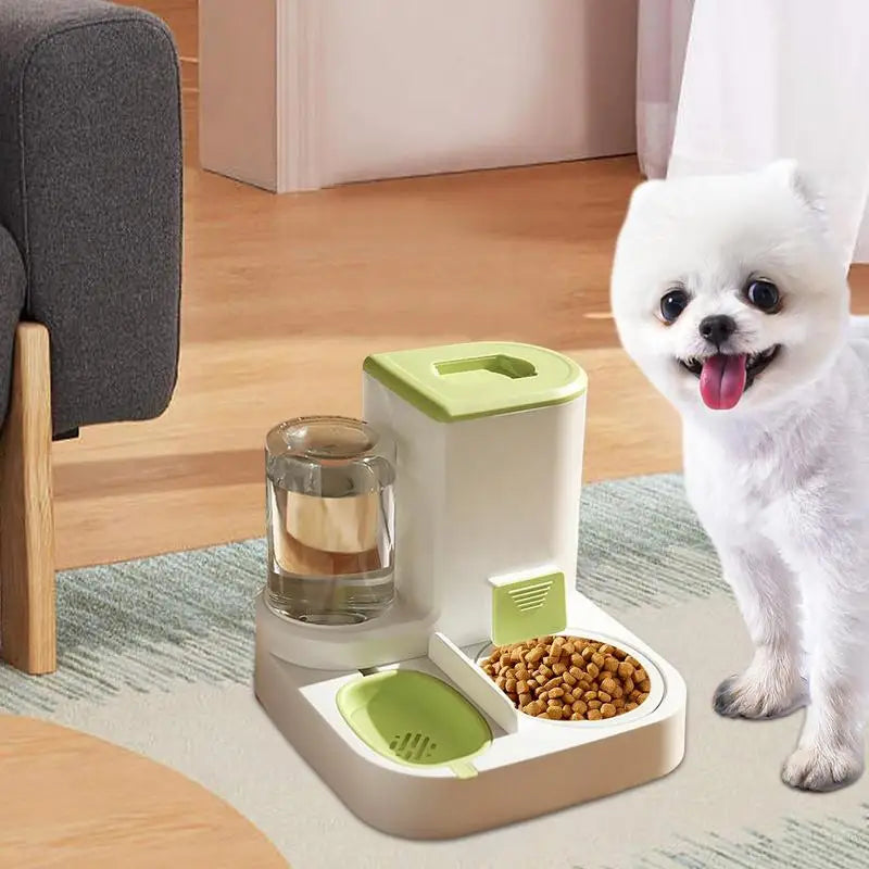 Automatic 2 in 1 Pet Feeder And Waterer Pets Bowl Automatic Cat Feeder Water Dispenser Food Container Drinking For Cats Dog Accessories