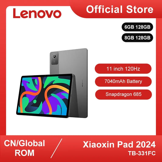 New Lenovo Xiaoxin Pad 2024 Tablet 8GB 128GB Qualcomm Snapdragon 685 Octa Core 11" Screen GPS WIFI Android Tab Original ROM