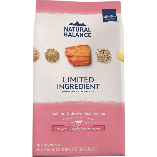 Natural Balance L.I.D. Limited Ingredient Diets Salmon & Brown Rice Formula Dry Dog Food, 24 lbs.