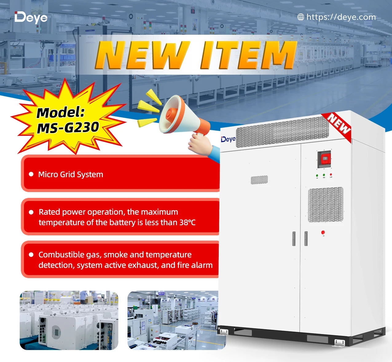 Ningbo Deye ESS MS-G230 All-in-one Solution lithium battery energy storage system container