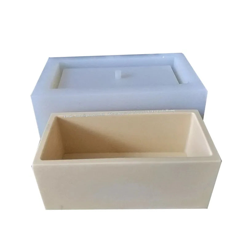 Large Silicone Planter Molds Garden Plants Pot Concrete Molds Rectangle Cement Flowerpot Succulent Pots Clay Molds Home Crafts