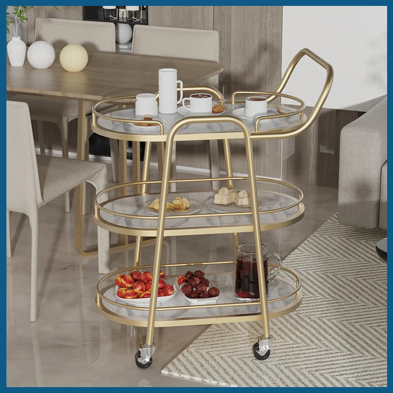 Iron Trolley Cleaning Cart Housekeeping Free Shipping Janitorial Stainless Steel Bar Carrying Large Wheeled Espejo Drink Luxury