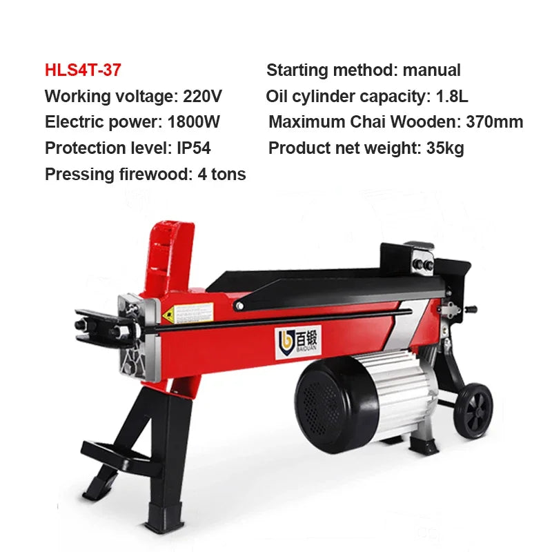 Electric Wood Splitting Machine 6T Electric Firewood Cutting Machine Electric Log Splitter for Wood Logging Chopping Wartifact