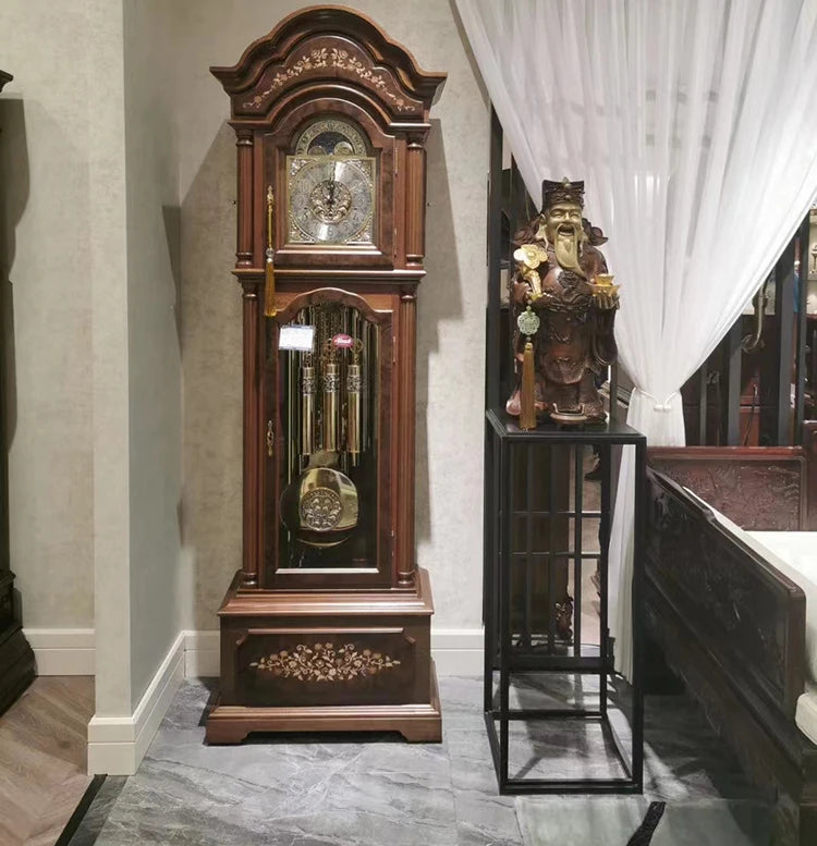 The Grandfather Clock Mechanical Living Room Solid Wood Rosewood Copper Luxury American and European Style Model 1 M