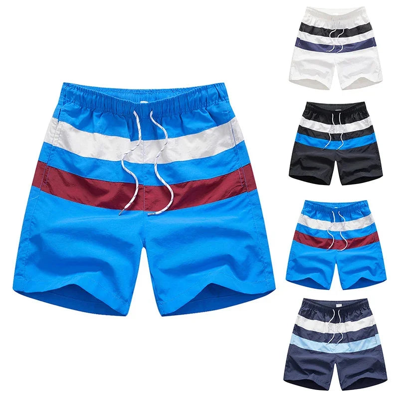 Summer Men Swimwear Gym Beach Shorts Swimming Trunks Male Swimsuit Quick Dry Surfing Sea Swim Clothing Beachwear