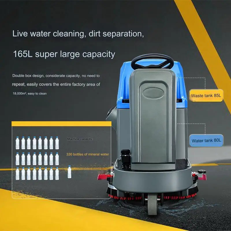 1200w High Suction Disinfection And Sterilization Industrial Floor Scrubber Floor Cleaning And Mopping Machine