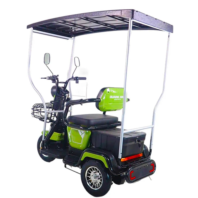 New style Solar Energy Powered Electric Tricycle 3 Wheel Motorcycle Solar