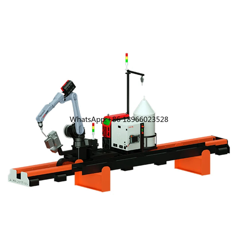 Steel structure industry Programming without teach pendant Support customization 6-9 Axis Welding robot station