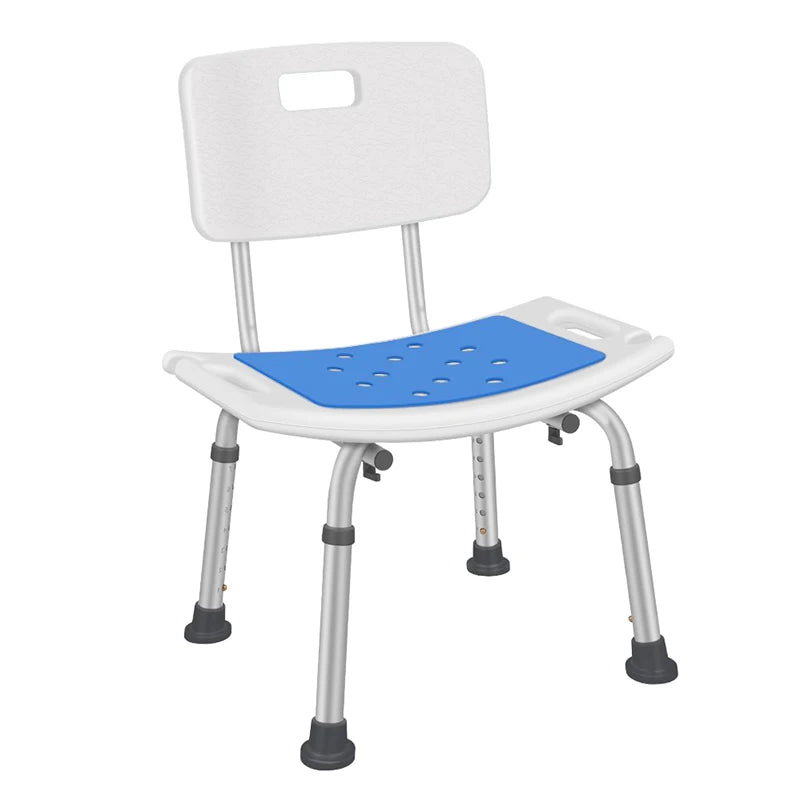 Adjustable Elderly bathroom seat anti-skid bath with backrest Non-slip mat chairs for elderly squat stool for shower chair