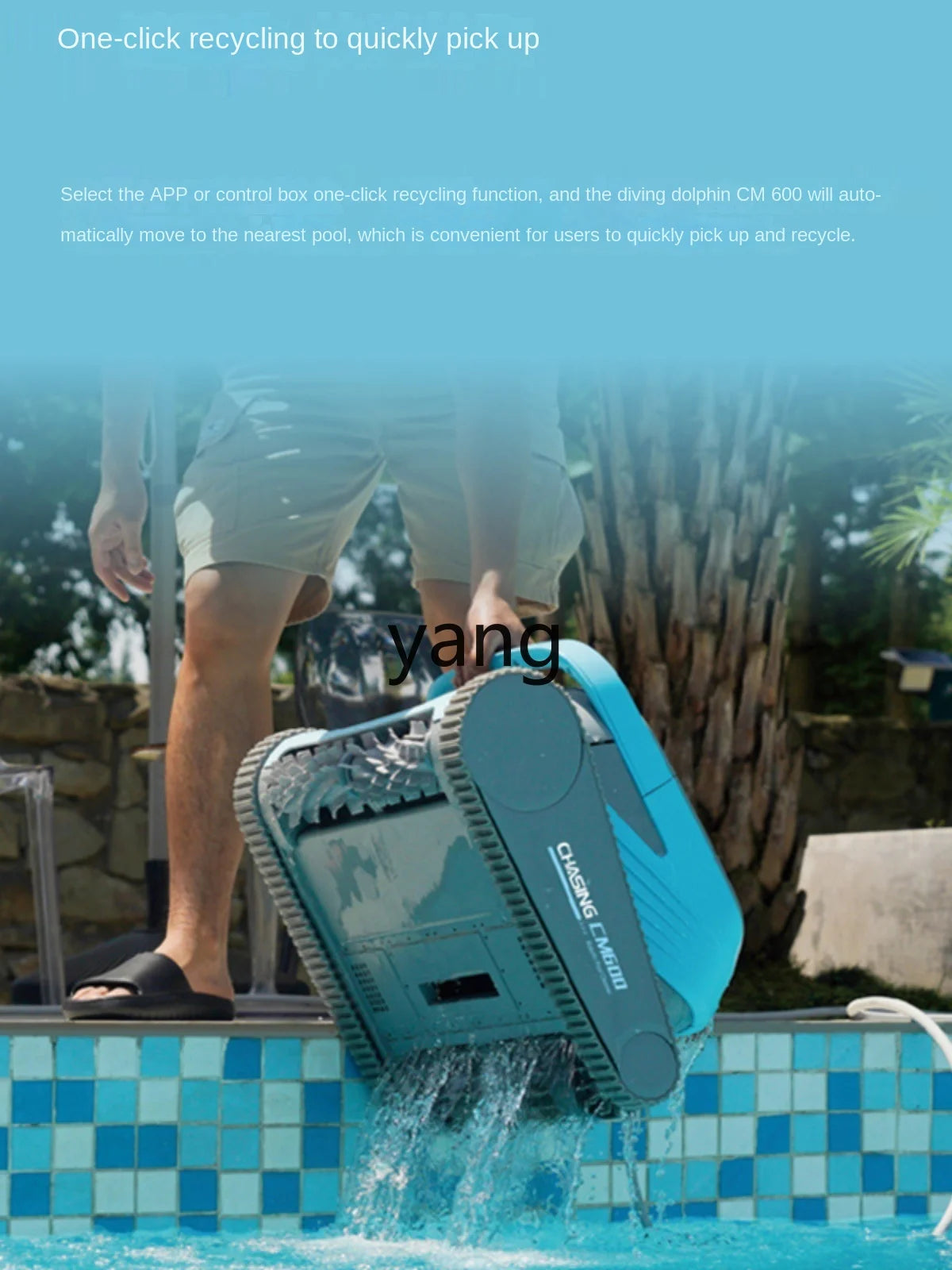 Yjq Swimming Pool Pool Cleaner Automatic Wall-Climbing Underwater Unmanned Cleaning Robot Pool Bottom Vacuum Cleaner