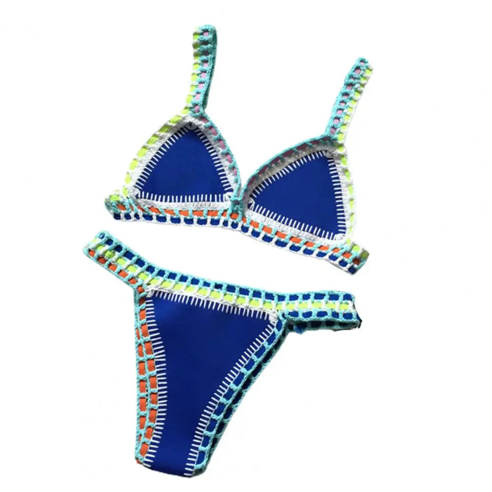 2 Pcs/Set Women Swimsuit   Backless Summer Bikini Set  Two-piece Summer Swimwear