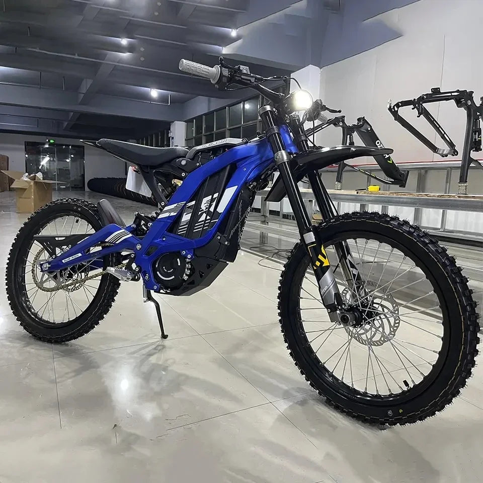 2024 Electric Dirt Bike 60V 6000w Powerful Mid Drive Electric Bicycle E Dirt Bike 40AH Light Bee X Ebike Electric Motorcycle