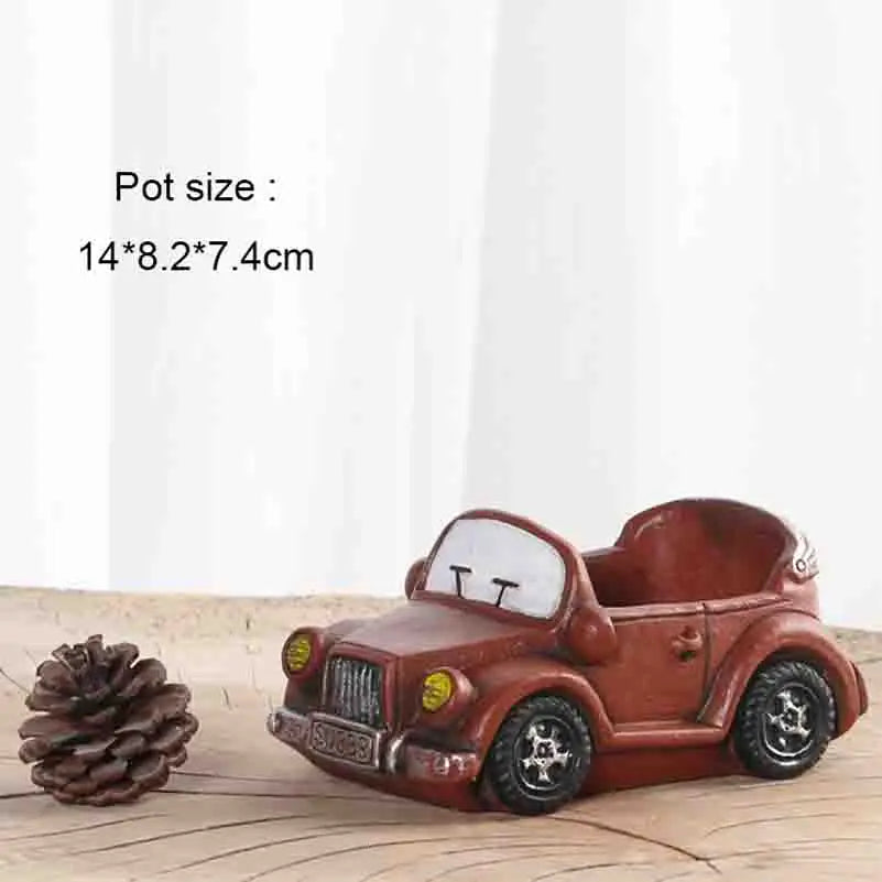 Car Flowerpot Silicone molds Car bus Design Garden plant potted Concrete Pot Mold Homemade Cement flowerpot mold tools