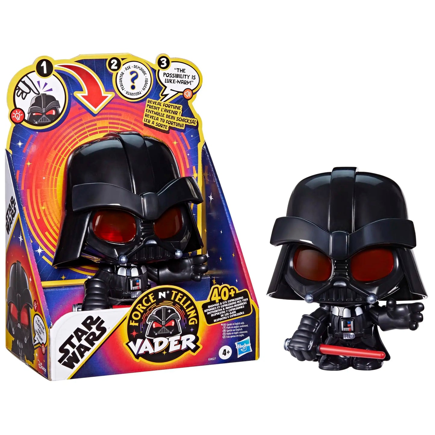 【July 31th 2024】Hasbro Star Wars Force & Telling Vader Electric Fortune Telling Darth Vader 40+ Reaction English Toys G0027