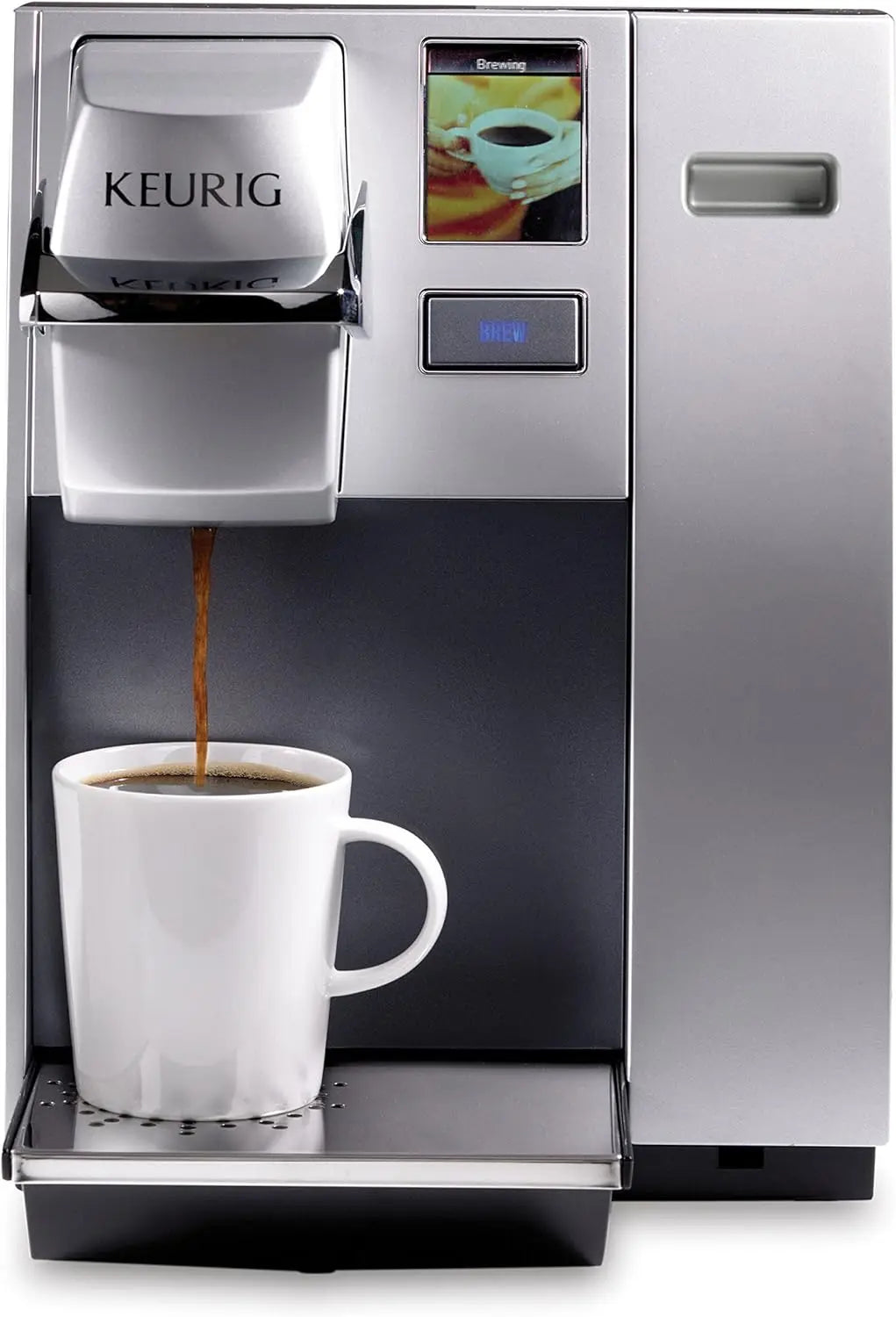 Keurig K155 Office Pro Single Cup Commercial K-Cup Pod Coffee Maker, Silver & K-Mini Plus Single Serve K-Cup Pod Coffee Maker