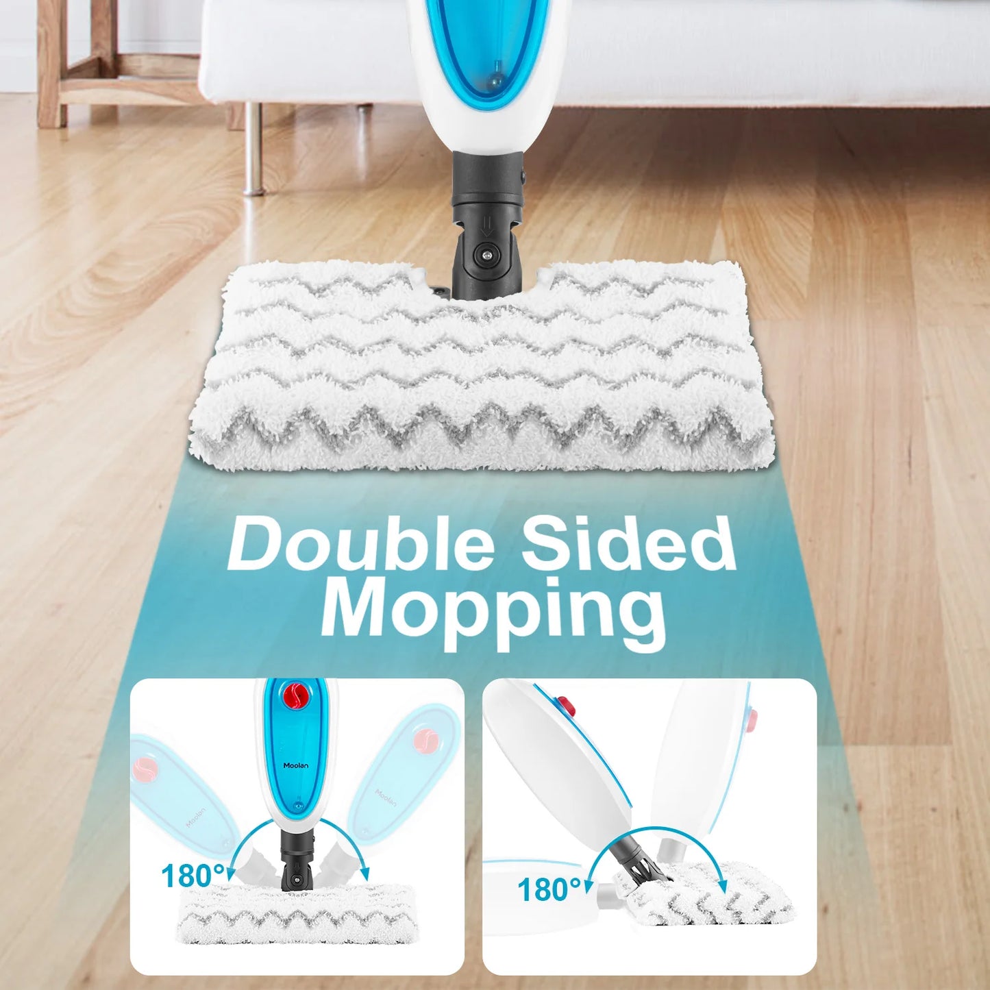 10 in 1 Multi-Purpose Powerful Steam Mop Detachable Floor Steamer for Hardwood/Tile/Laminate All Floors Cleaning Whole Home Use