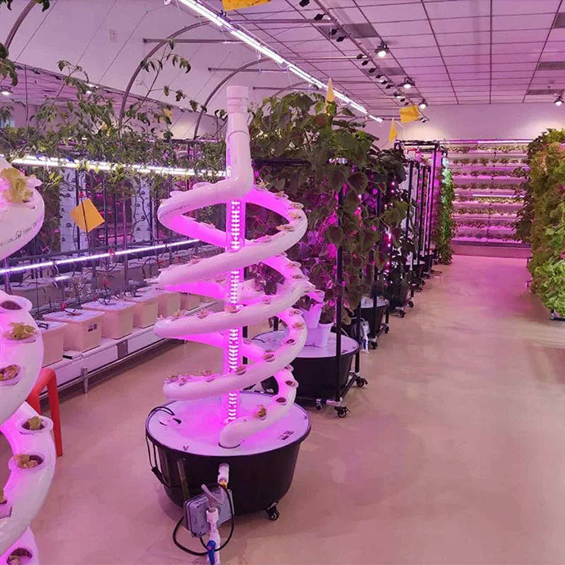 Greenhouse Garden Hydroponic Farm Spiral Planting System Indoor Smart Aerobic System Vertical Hydroponics Installation Planter