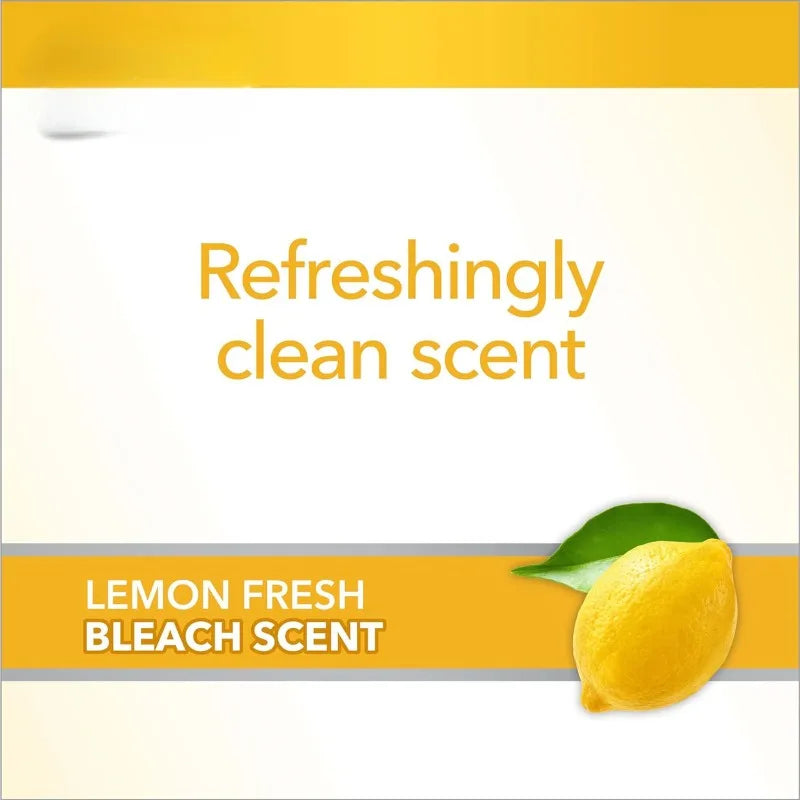 Drawstring Lemon Fresh Bleach Odor Shield w/Clorox Small 4 Gallon 6/34ct