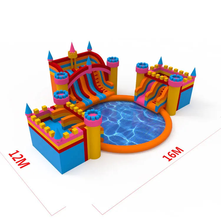 Large InflIatable Park Land Open Pool Water Park Games For Adults