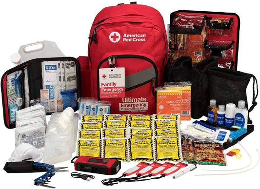 13-Day Emergency Preparedness Deluxe Backpack | 72 Hour Survival Supplies for 4 People | Water, Phone Charger, Blanket, Food