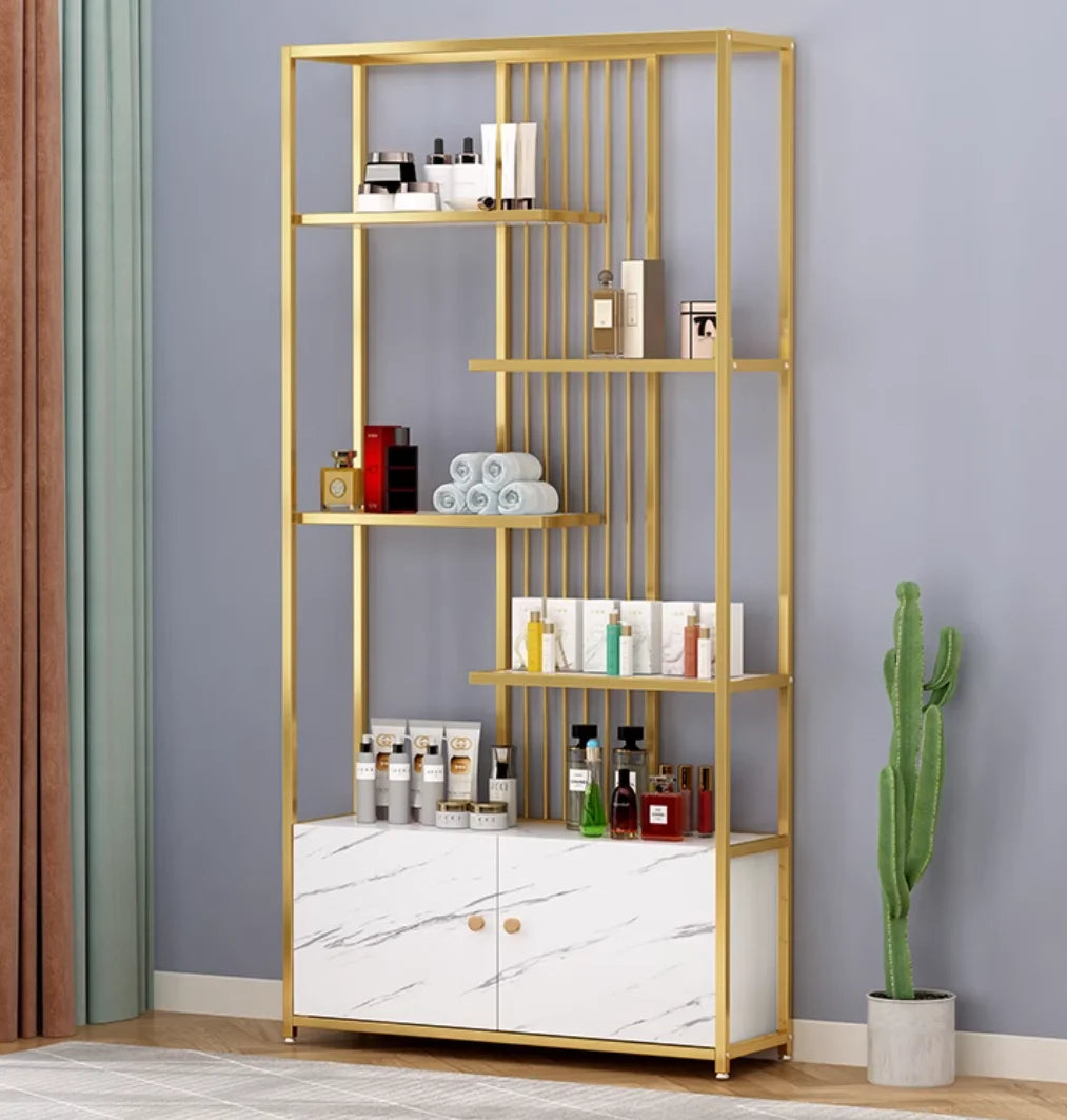 Cosmetics display cabinet Beauty salon product shelf display table Light luxury sample container nail display shelf display shel