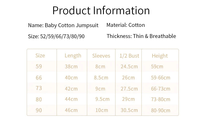 Newborn Baby Bodysuits for Boy Girl Summer Thin Outwear Casual Short Sleeve Toddler Kids Jumpsuits Children Clothes