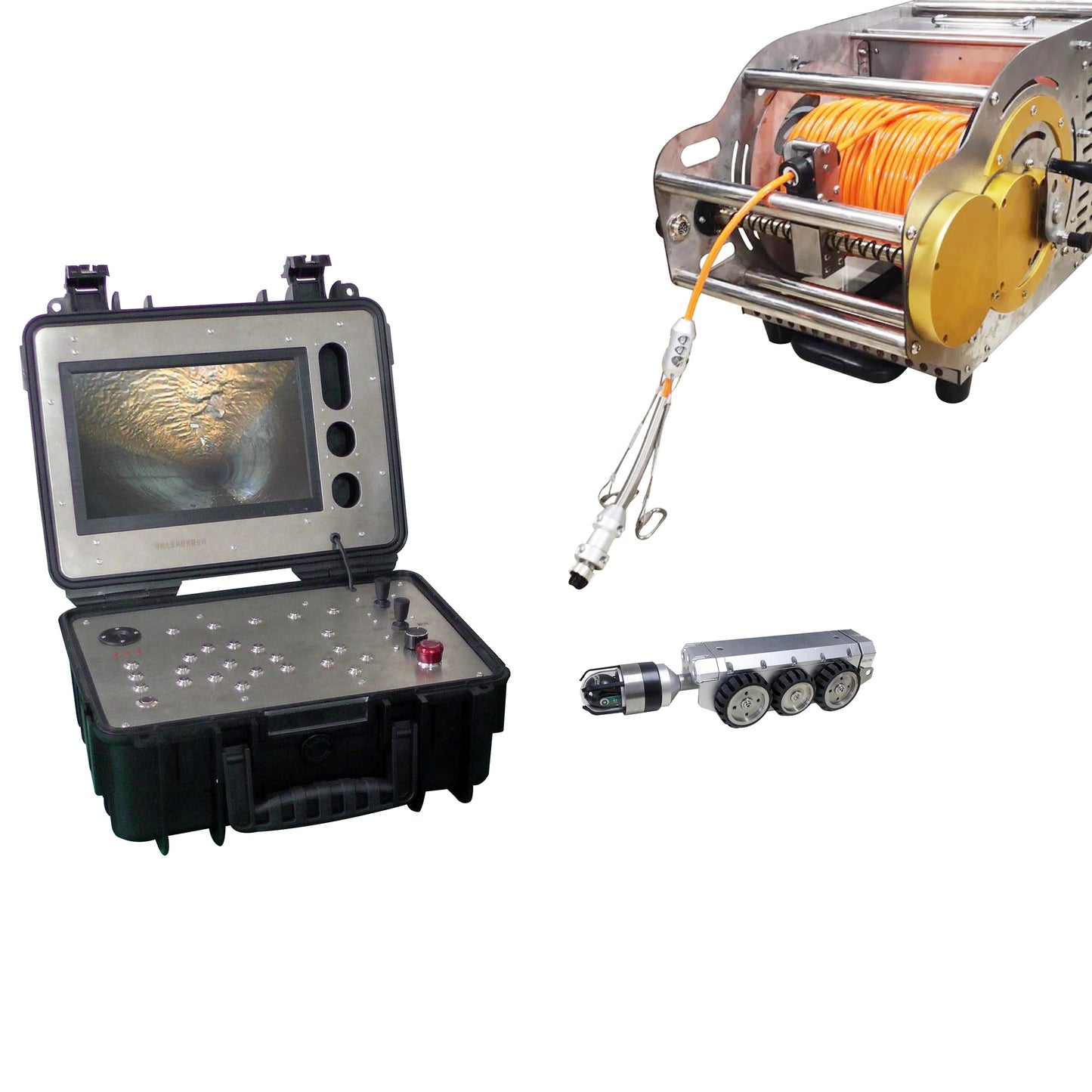 Underwater IP Camera and Track Inspection Pipe CCTV 1080P Megapixel Pipe Video Inspection Sewer Inspection Equipment