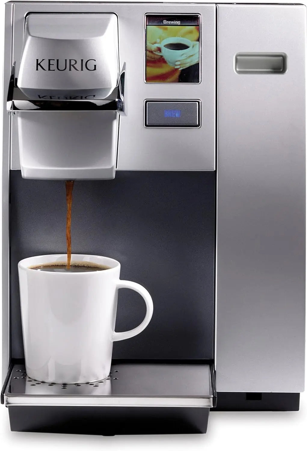 Keurig K155 Office Pro Single Cup Commercial K-Cup Pod Coffee Maker, Silver & K-Mini Plus Single Serve K-Cup Pod Coffee Maker,