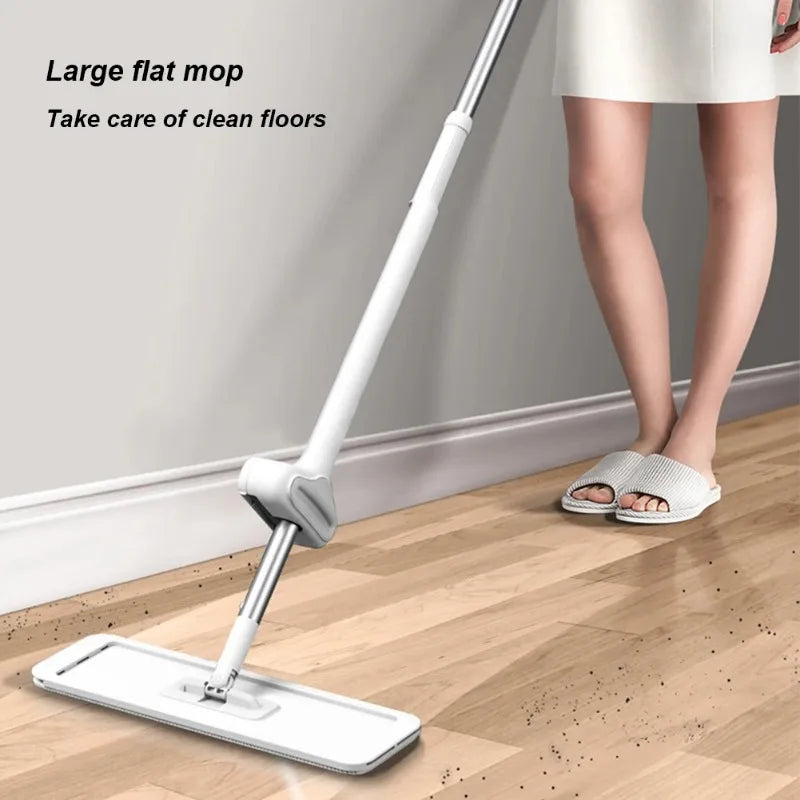 Wall Cleaner Mop 360 Rotating Dust Dry Wet Mop Telescopic Long Handle Hands Free for All Floor Types&Windows