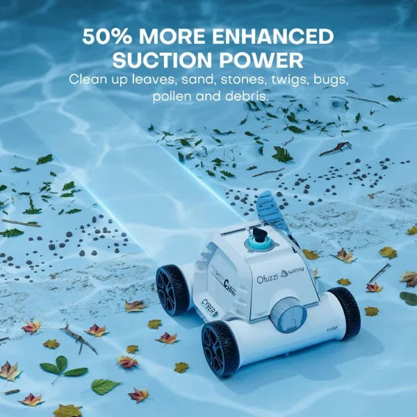 Ofuzzi Winny Cyber 1000 Cordless Robotic Pool Cleaner, Max.95 Mins Runtime, Automatic Pool Vacuum for Ideal