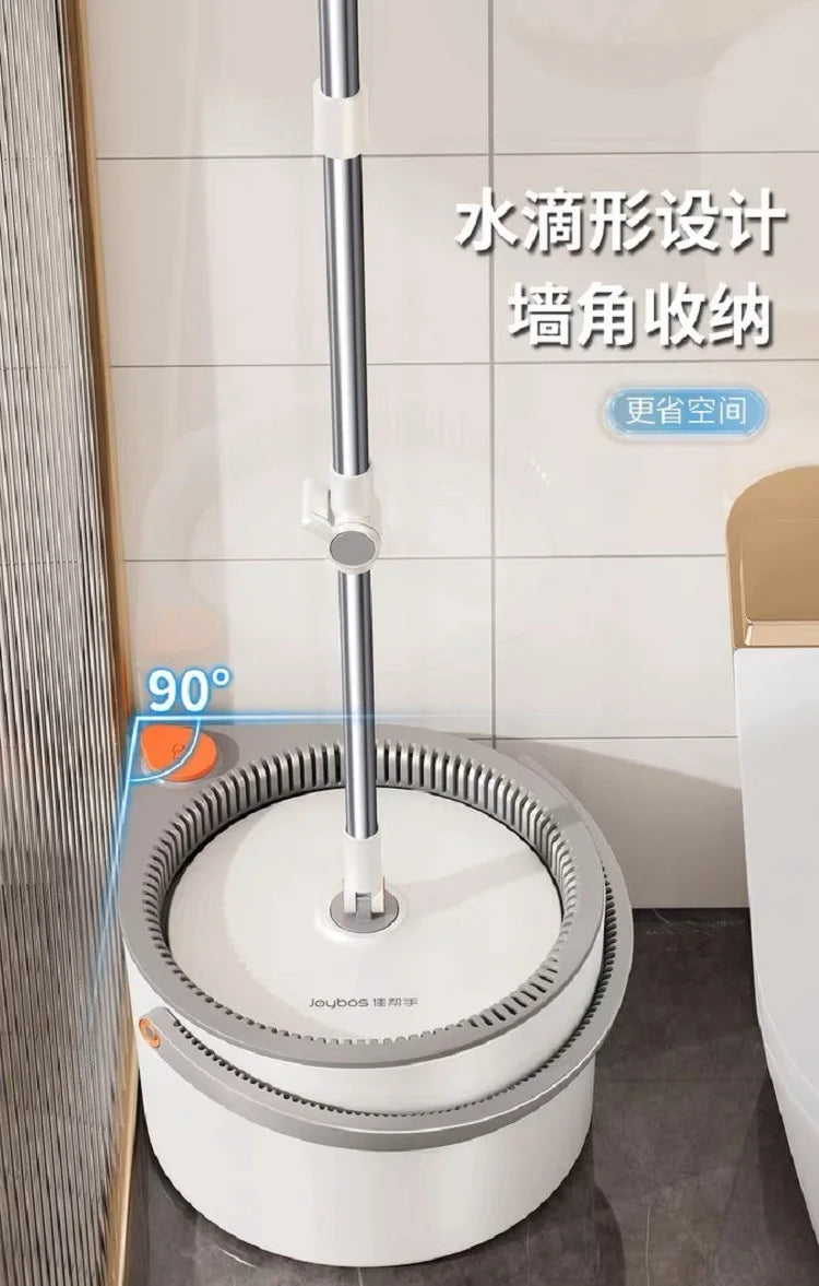 Joybos Spin Mop With Bucket Hand-Free Lazy Squeeze Mop Automatic Magic Floor Mop Self-Cleaning Nano Microfiber Cloth Square Mop