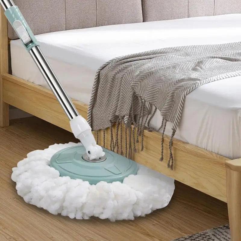 Spinning Mop Head Rotation Soft Fiber Mop Head Round Mop Refill Spin Mop For Kitchen Floor Tile Hardwood Bathroom Floors