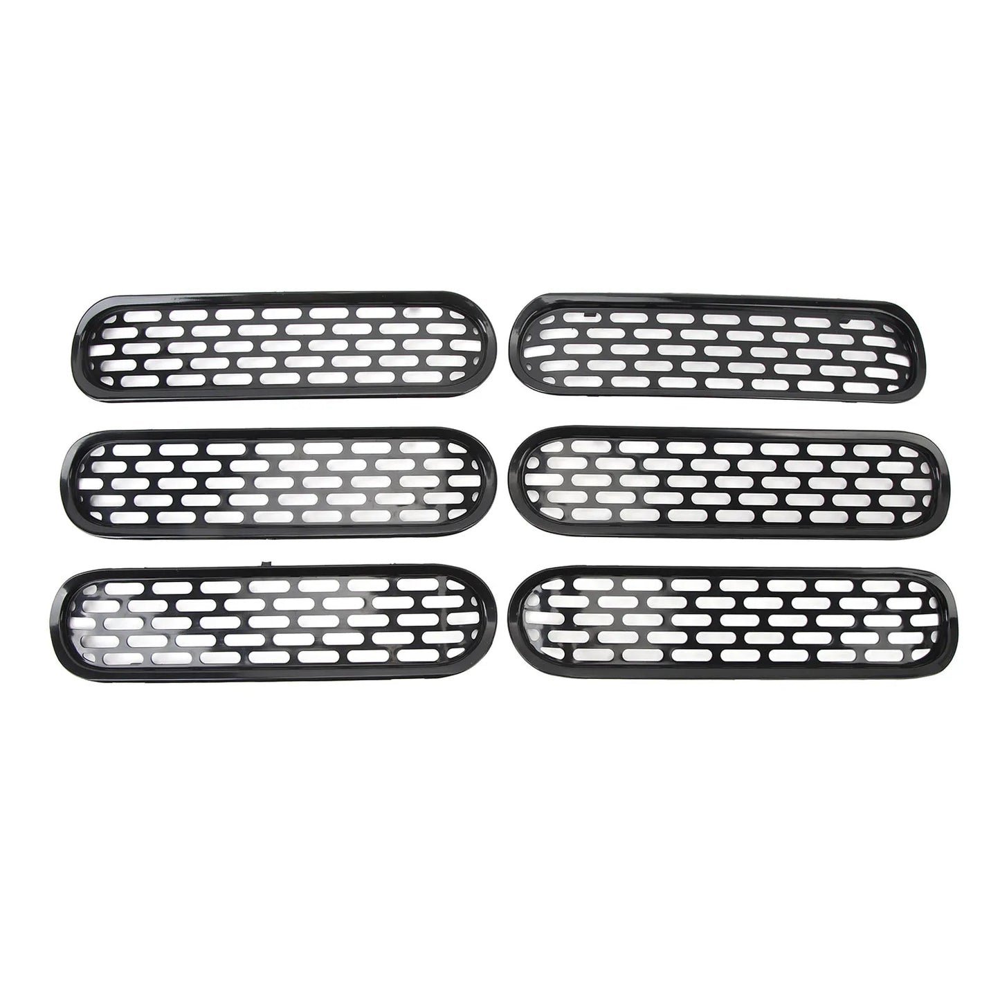 6Pcs Front Grille Inserts Trim Improved Performance Mesh Grille Cover Trim Fit For Ford Bronco 2021 To 2023