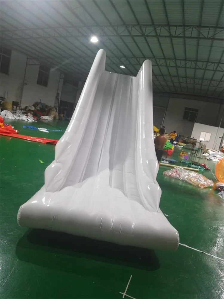 inflatable boat Dock water slide, yacht platform long inflatable water slide