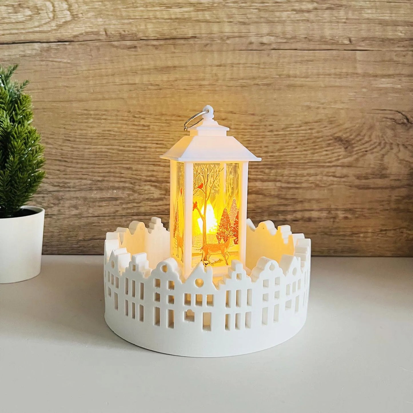 3D Hollow House Candle Holder Mold Silicone Candlestick Ornament Platster Mould DIY Concrete Resin Craft Making Supplies Tools