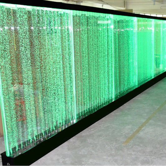 Customized Waterfalls Wall Acrylic Technics Outdoor Bubble Wall Water Panel With Led Light