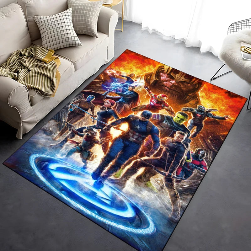 Disney Cartoon Avengers Large Area Rugs 3D Carpet Home for Living Room Kids Bedroom Sofa Doormat Decor Children's Non-slip Floor