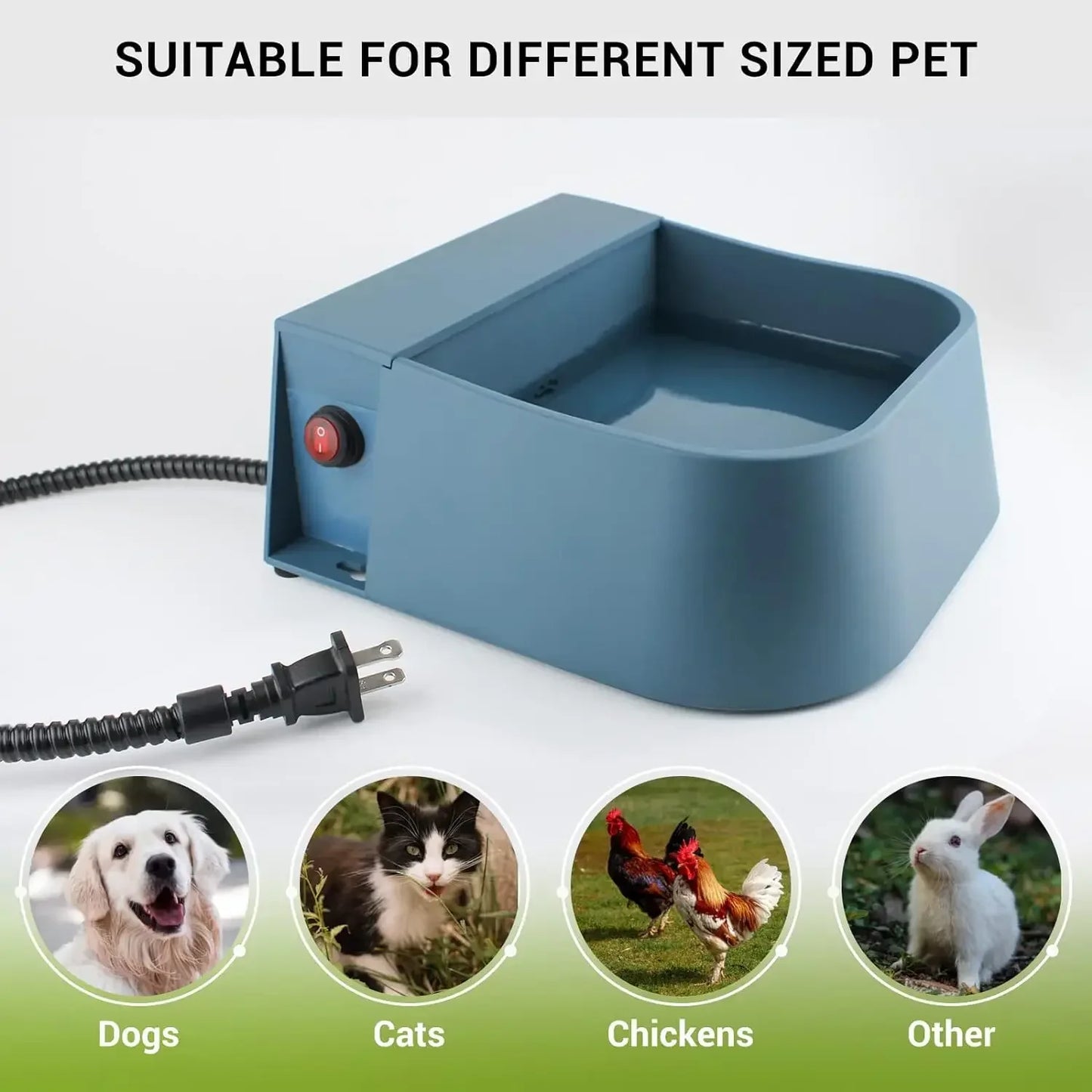 AutomaticBowl Dog Auto Dog,cats,chickens,animals Filling Heated for Outdoor Dogs,heated Water Bowl,heated Waterer Automatic