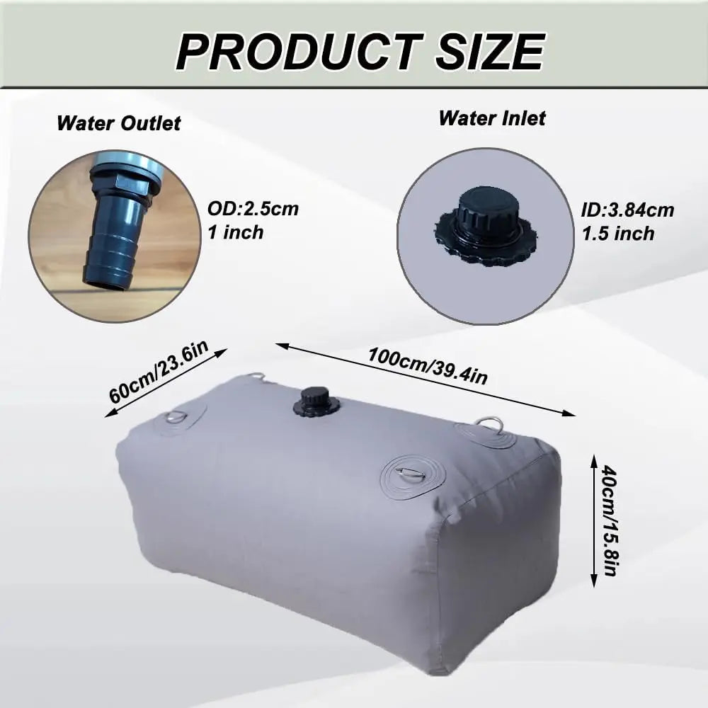 For quick garden hose connection bathtub water bag camping survival kit rain barrel replacement emergency water storage 240L