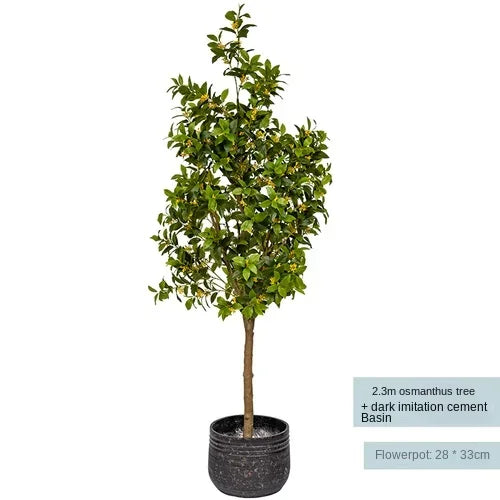 Osmanthus Tree Green Plant Fake Trees Potted Indoor Living Room Landscape Floor Bionic Bonsai