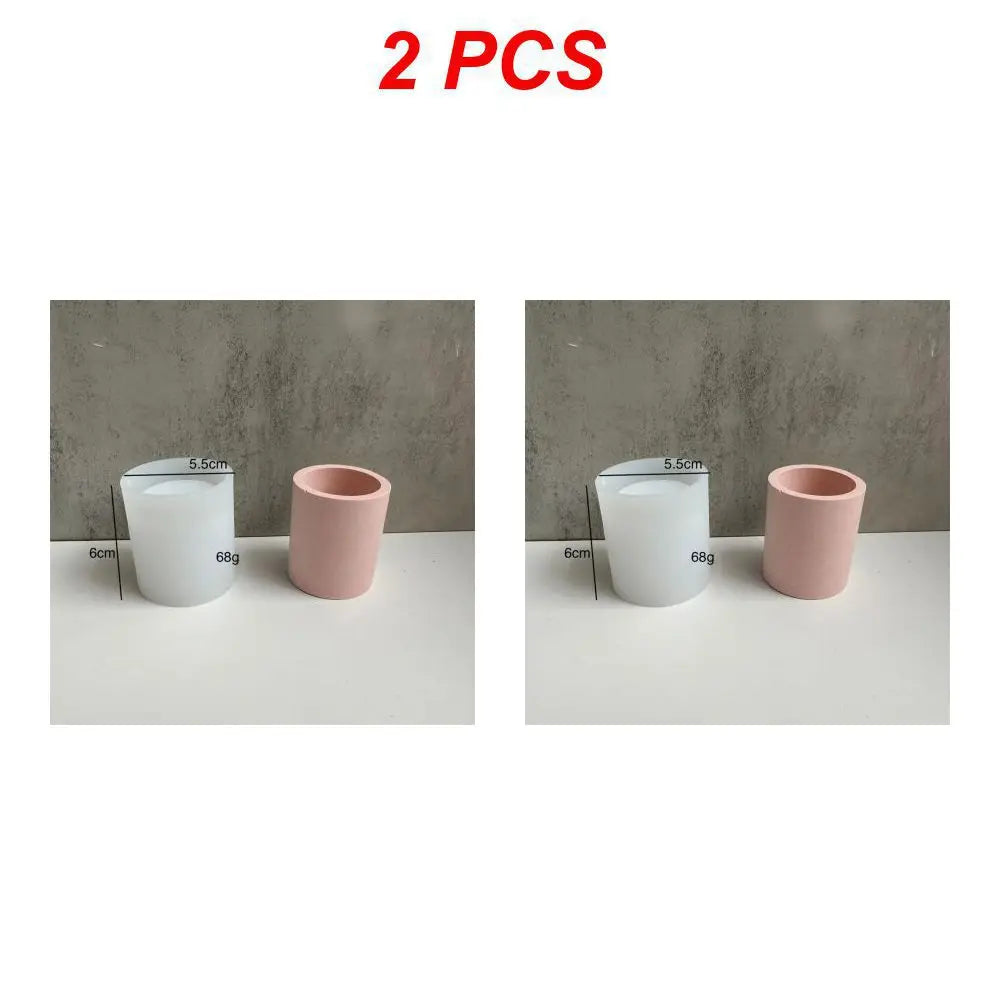 1/2PCS Vase Silicone Mold Concrete Aromatherapy Plaster Flower Pot Molds Candle Jar Epoxy Resin Storage Box Mould Handmade