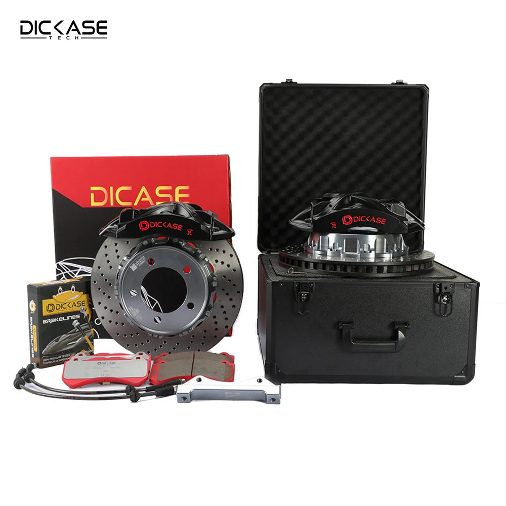 Dicase High Performance 6 Pot Big Brake Caliper Kit with High Carbon Alloy Disc Rotor for Ford Focus St 225 Mk2